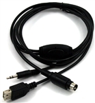 Grom Cable-35USB AUX-IN 3.5mm audio and 5V USB Charging cable
